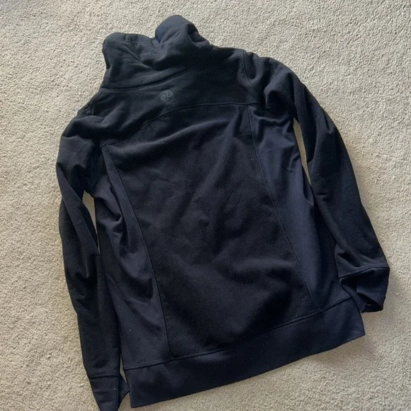 Lululemon Fuzzy Half Zip Jacket Black Size 10 - Picture 2 of 4